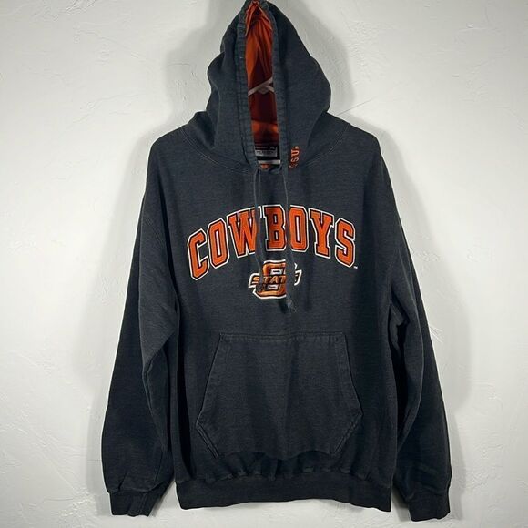 Colosseum Other - 🏈 Vintage OKLAHOMA STATE COWBOYS Thick Embroidered Hoodie Sweatshirt Men Sz XL